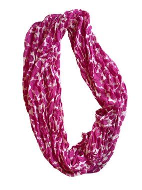 Pink & White Abstract Infinity Scarf